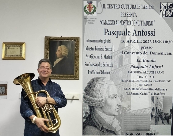  Vitaliano Gallo dirige la Banda P. Anfossi Domenica 16 Aprile 2023 alle 16h30 Taggia  Chiostro dei  Domenicani