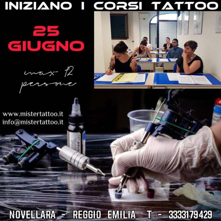 25.GIUGNO.2022 INIZIANO I CORSI DI TATUAGGI PIERCING 