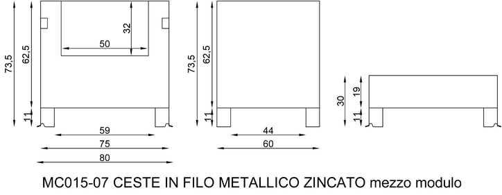 CESTE IN FILO METALLICO ZINCATO IMPILABILI AD INCASTRO mezzo pallet CESTE IN FILO METALLICO ZINCATO IMPILABILI AD INCASTRO mezzo pallet