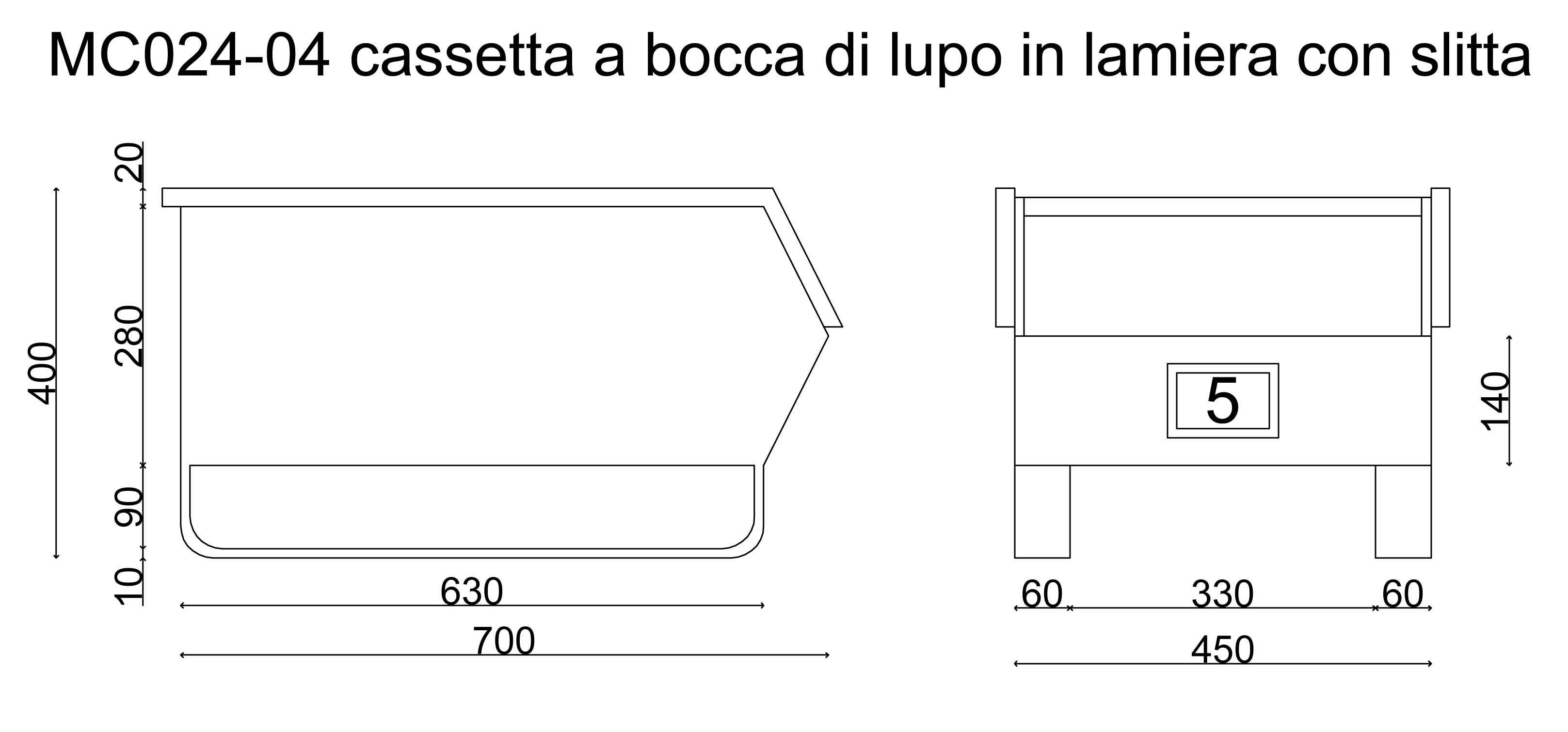 Cassette Fami in metallo usate a bocca di lupo con slitta Cassette Fami in metallo usate a bocca di lupo con slitta