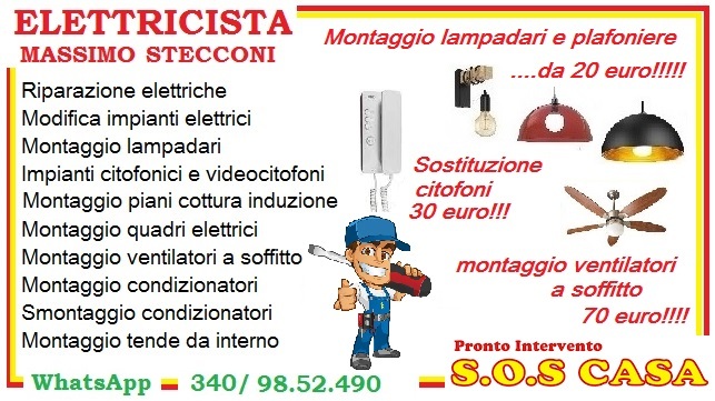 Montaggio lampadario 20 euro Roma Marconi  Lavoro 3