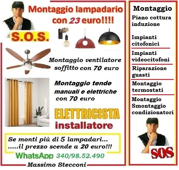 Montaggio ventilatore a soffitto Tiburtina Roma 