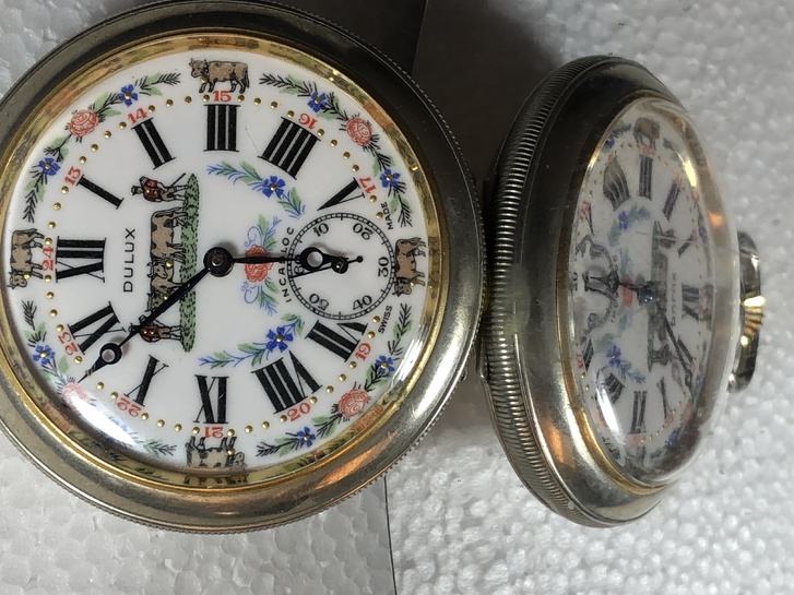 Orologio da taschino DULUX quadrante in ceramica Orologio da taschino DULUX quadrante in ceramica