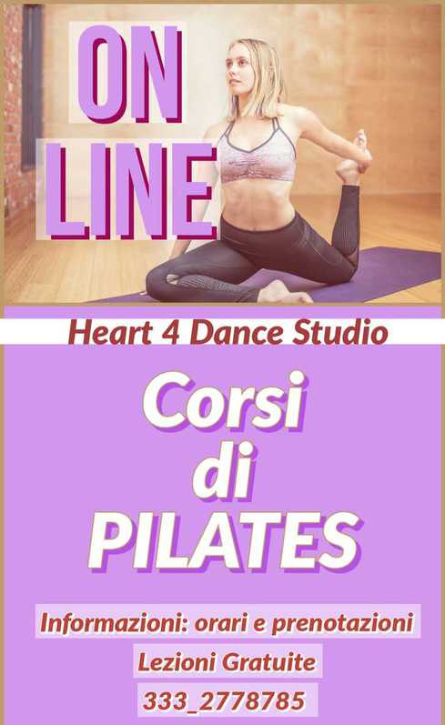 PILATES IN PRESENZA E ONLINE PRESSO HEART 4 DANCE