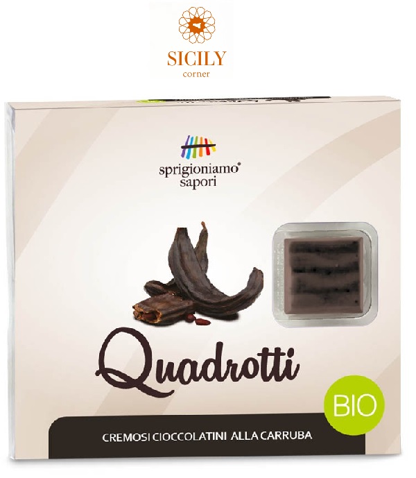 Quadrotti alla Carruba Cremosi cioccolatini. Provateli e sarete rapiti Quadrotti alla Carruba Cremosi cioccolatini. Provateli e sarete rapiti