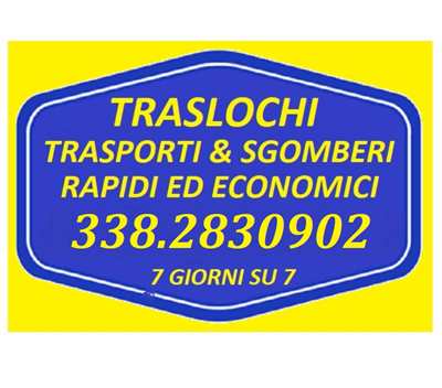 Traslochi trasporti e sgomberi rapidi ed economici 7gg su7