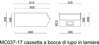 Cassette a bocca di lupo in metallo