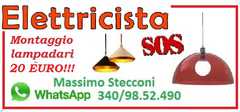Sono un bravo e serio elettricista specializzato nel montaggio di lampadari, plafoniere, applique e