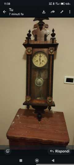 Vecchio orologio pendolo oltre 120 anni funzionante