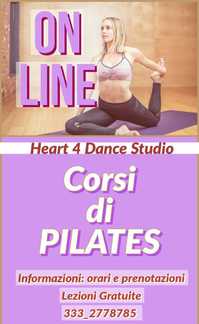 PILATES IN PRESENZA E ONLINE PRESSO HEART 4 DANCE