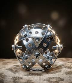 Vendo piccola Genesa Crystal geometria sacra fatta da me in alluminio, diametro 6 cm, €10