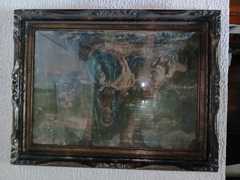 Quadro e cornice d'epoca da valutare . La tela è  70 x 48 cm