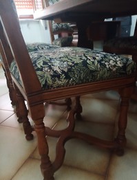 cristalliera, tavolo e sedie ROVERE