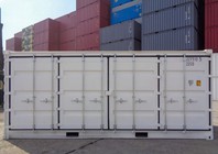un container da 20 piedi con porta laterale